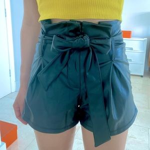 Faux Leather Shorts